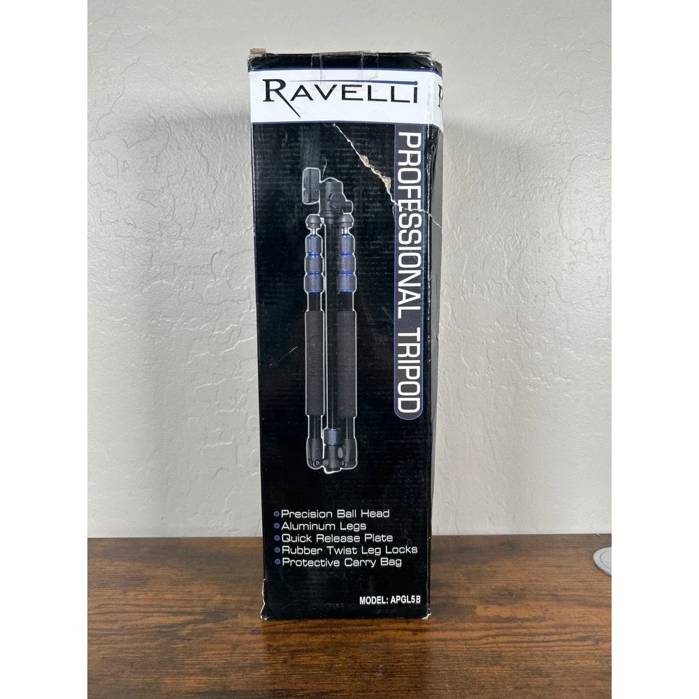 Ravelli APGL5B Professional Aluminum Tripod with Precision Ball Head and Bag